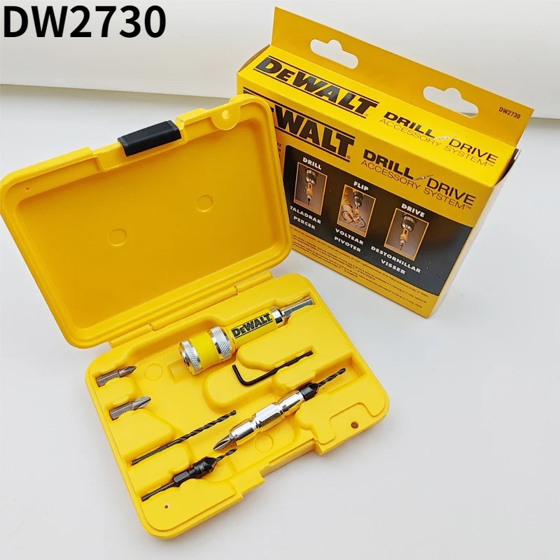 Woodworking Factory - DEWALT ของแท้ DW2730 ชุดดอกไขควง/ดอกสว่านแบบเปลี่ยนเร็ว 8 ชิ้น