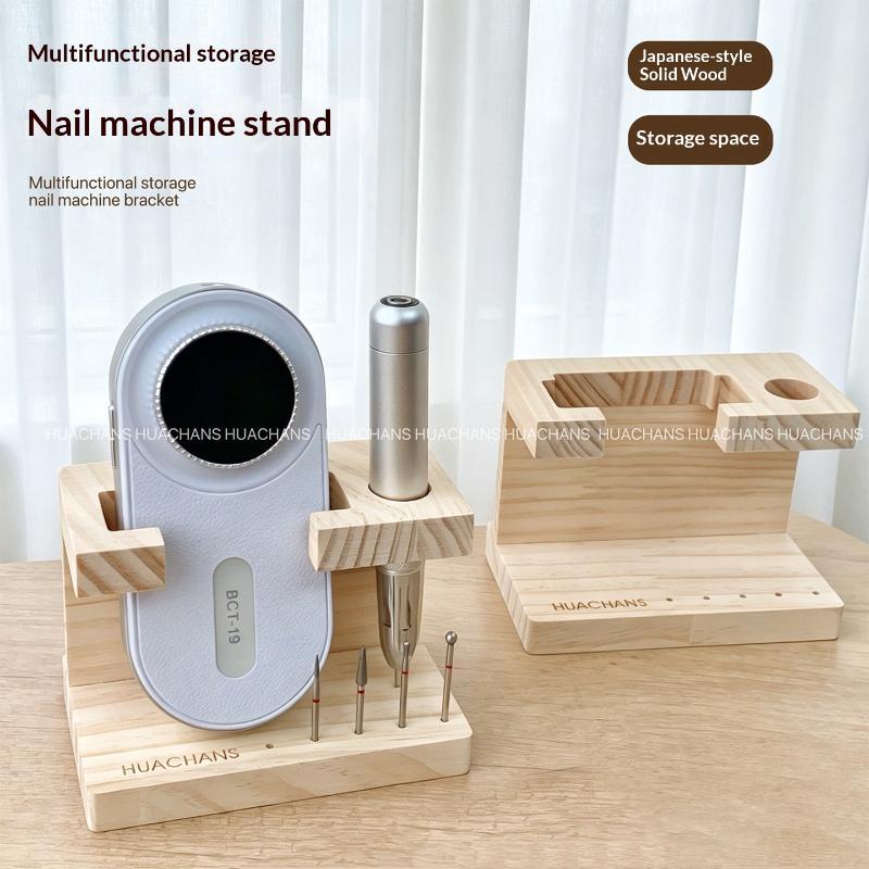 Woodworking Nails - ที่เก็บดอกสว่านเจาะเล็บไม้แบบพกพา 1 ชิ้น ชั้นวางเก็บอุปกรณ์ทำเล็บสำหรับการเดินทาง ใช้ในบ้าน หรือทำเล็บ