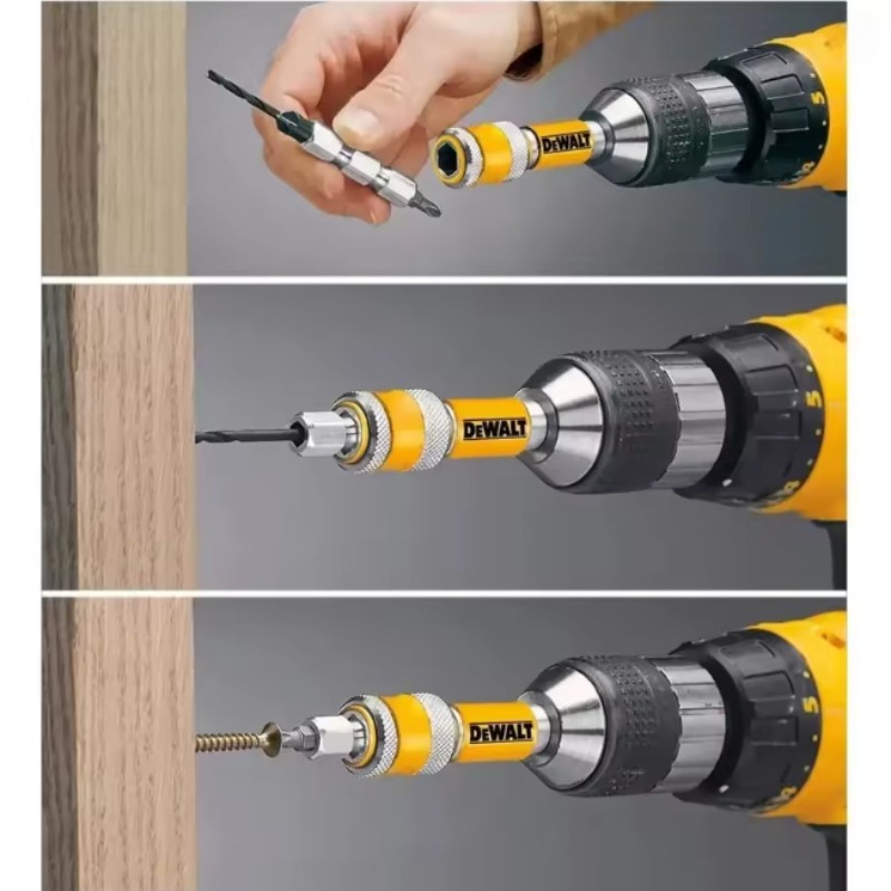Woodworking Factory - DEWALT DW2700/DW2701/DW2702 2-in-1 ชุดดอกสว่านเจาะไม้แบบมีบานพับ 6/8/10 มม.