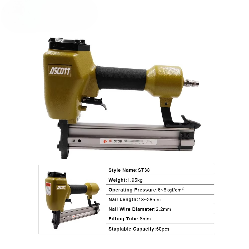 Woodworking Nails - เครื่องยิงตะปูลม ST38 14GA สำหรับงานไม้และคอนกรีต สำหรับงาน DIY