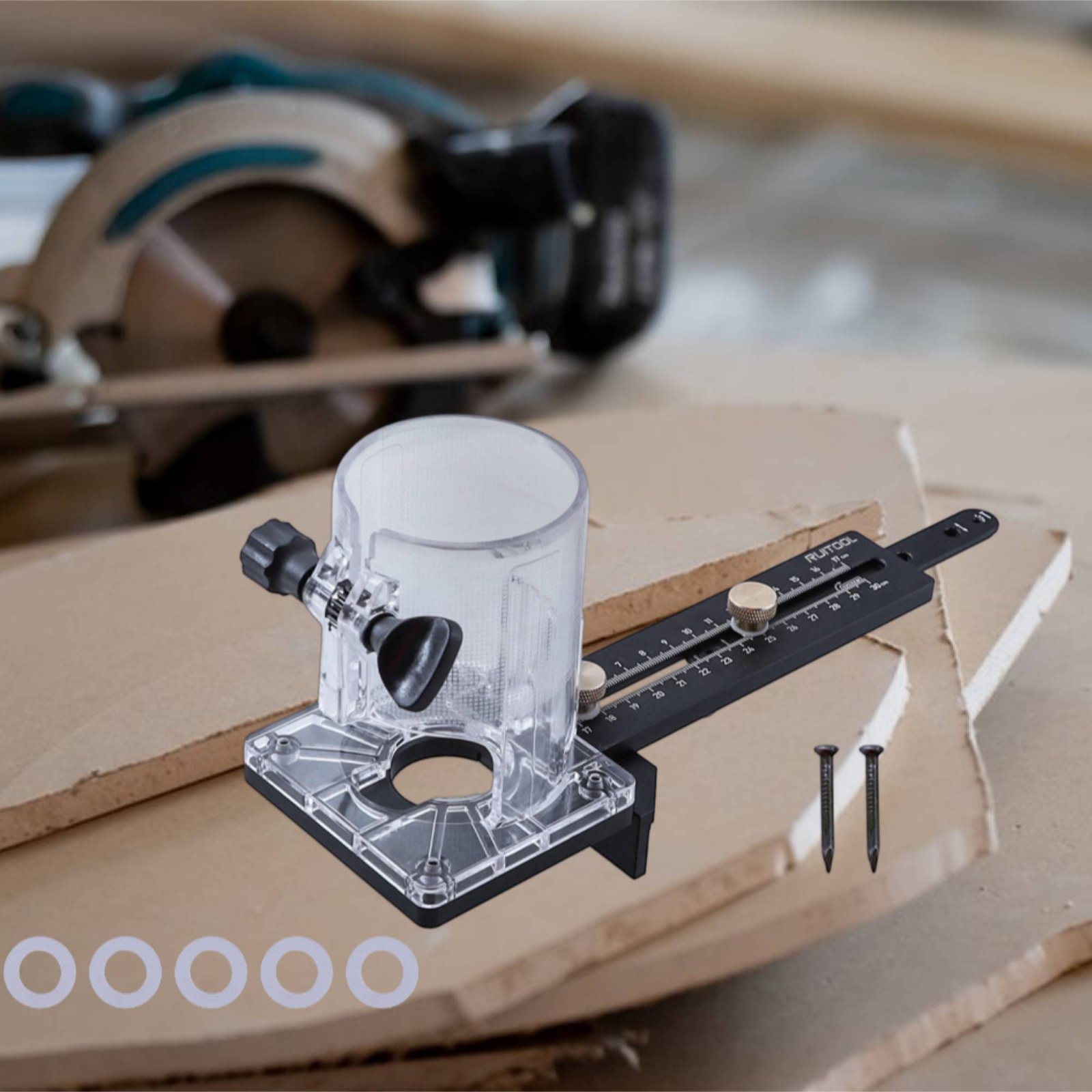 Woodworking Multi Tool - จิ๊กตัดวงกลมสำหรับเราเตอร์ เครื่องมือตัดวงกลมอเนกประสงค์สำหรับงานไม้ มั่นคง ใช้งานได้ดีสำหรับช่างไม้