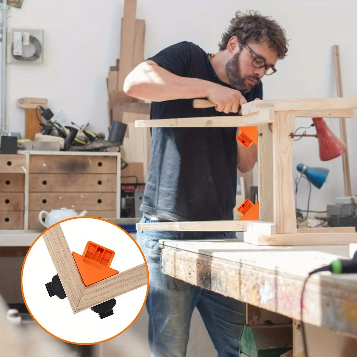 คลิปยึดมุมฉาก 4 ชิ้น สำหรับงาน - Woodworking Right Angle Clamp บทวิจารณ์และราคา