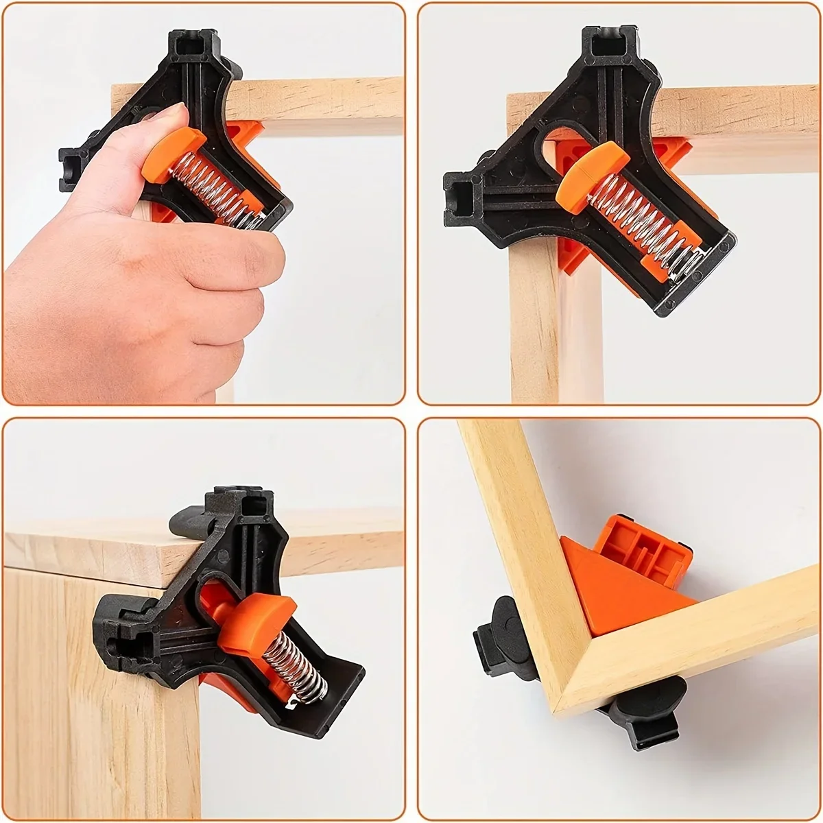 คลิปยึดมุมฉาก 4 ชิ้น สำหรับงาน - Woodworking Right Angle Clamp บทวิจารณ์และราคา