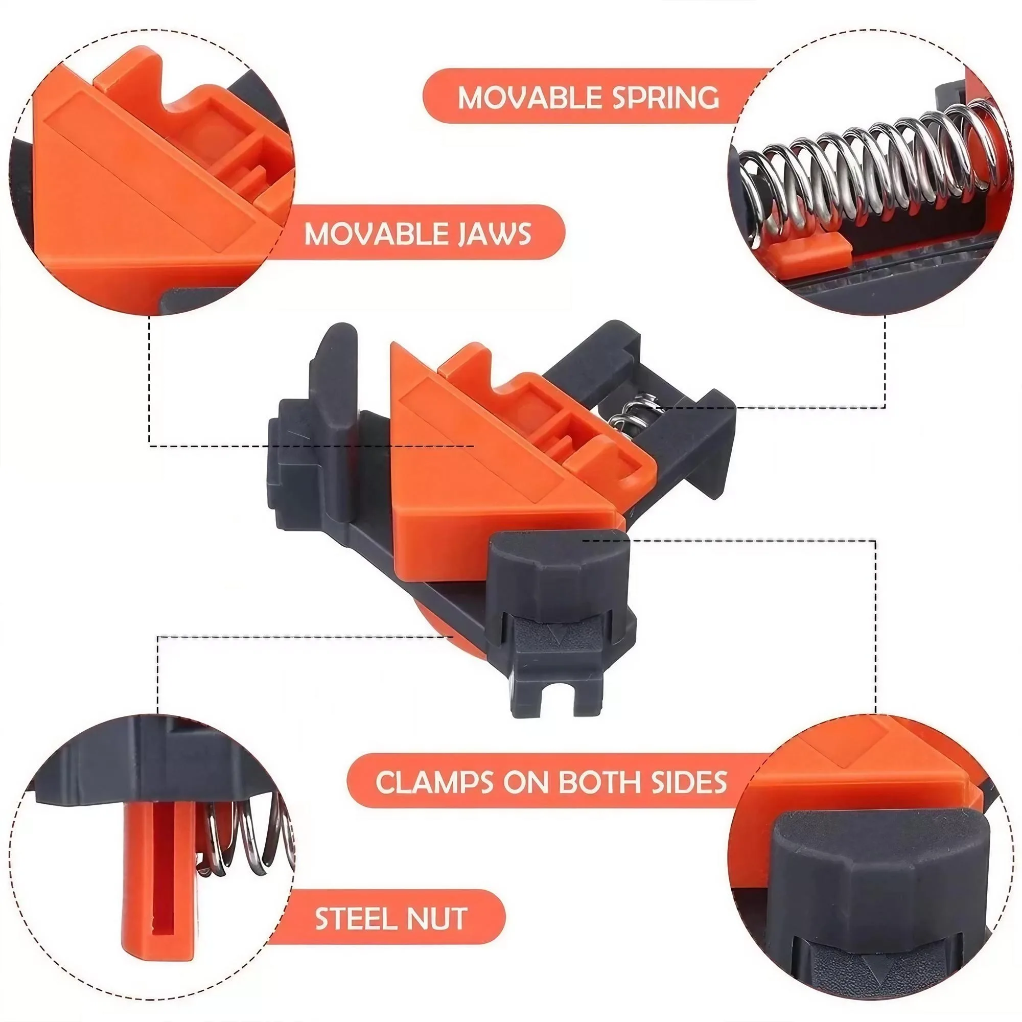ชุดอุปกรณ์ยึดมุมฉาก 90 องศา สำ - Woodworking Right Angle Clamp บทวิจารณ์และราคา