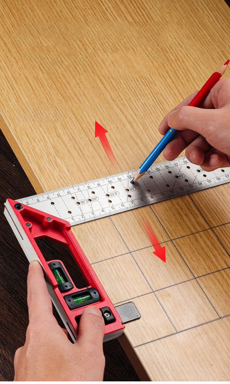 ไม้บรรทัดวัดมุมงานไม้แบบปรับตำ - Woodworking Multi Tool บทวิจารณ์และราคา