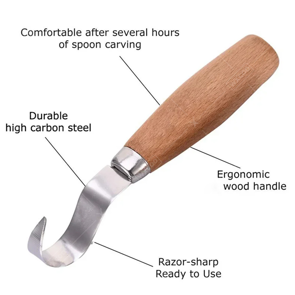 มีดแกะสลักไม้ WXCOO แบบโค้งมน  - Woodworking Company บทวิจารณ์และราคา